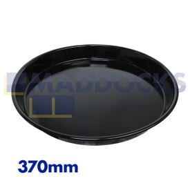 Plateau de four rond universel en émail (370 mm x 370 mm x 40 mm)
