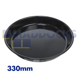 Plateau de four rond universel en émail (330 mm x 330 mm x 50 mm)