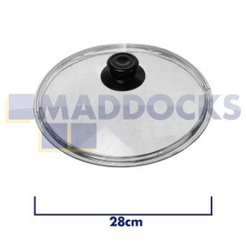 Casserole Universelle, Wok, Poêle à Frire Couvercle Verre Pyrex (28cm)
