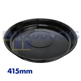 Plateau de four rond universel en émail (415 mm x 415 mm x 55 mm)